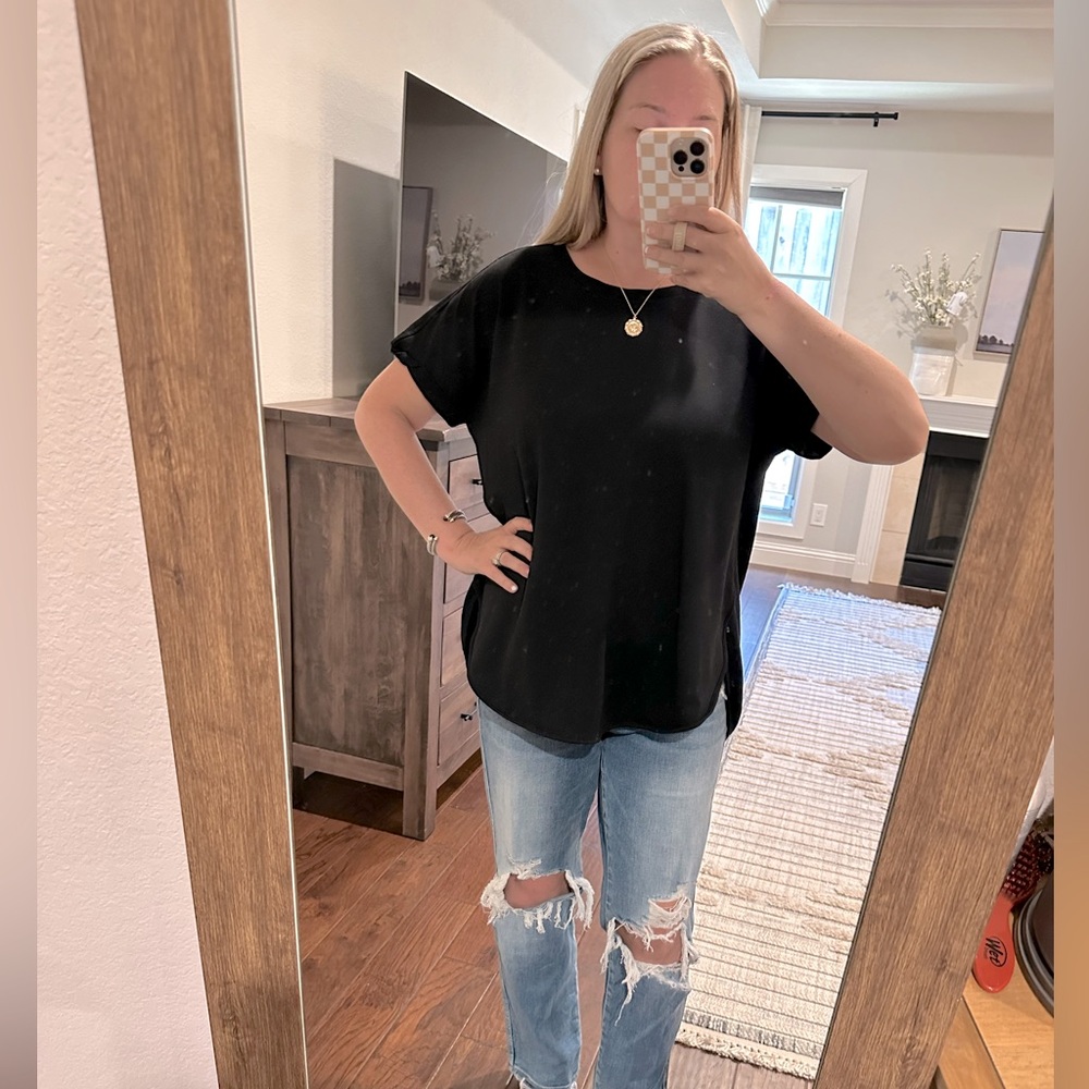 Sonoma black envelope split him shirt